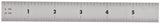 Mitutoyo 182-101, Steel Rule, 6" (4R), (1/8, 1/16, 1/32, 1/64"), 3/64" Thick X 3/4" Wide, Satin Chrome Finish Tempered Stainless Steel Mitutoyo