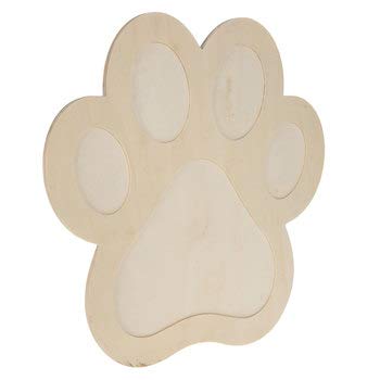 14 Inch Paw Print Wood Shape Unfinished DIY Cutout Craft Projects Home School Parties - WoodArtSupply