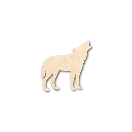 Howling Wolf Wood Craft,Unfinished Wooden Cutout Art,DIY Wood Sign, Inspirational Farmhouse Wall Plaque,Rustic Home Decor for Home Bedroom Living Arupkeer