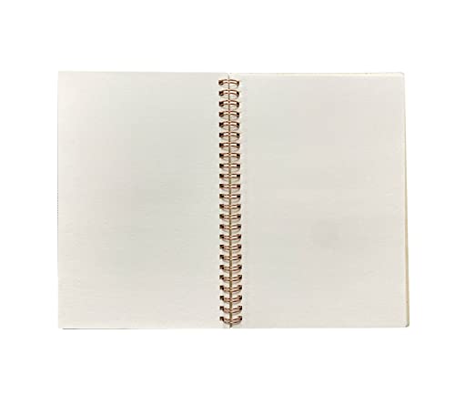 4 Pack A5 Wood Cover Jounal Notebook 40 Sheets Sketchbook 8.5 x 5.8 in Unlined Spiral Notebook for Crafting Project,Small Scrapbook - WoodArtSupply