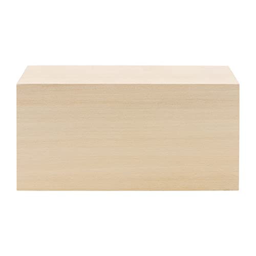 JOIKIT 4 Pack 6 x 3 x 3 Inches Basswood Carving Blocks, Unfinished Soft Wood Blocks, Kiln Dried Whittling Blocks Whittle Kit Craft Wood Carving Kit - WoodArtSupply