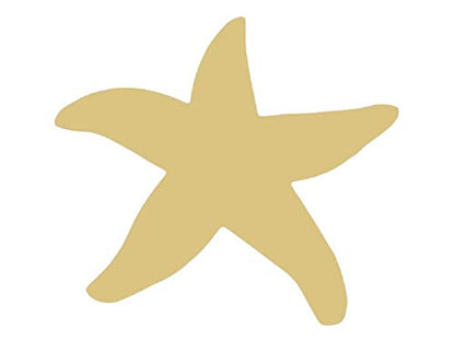 Starfish Cutout Unfinished Wood Nautical Decor Summer Beach Ocean MDF Shaped Canvas Style 1 - WoodArtSupply