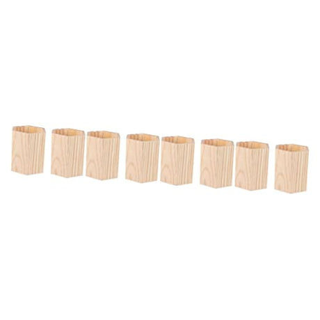 SEWACC 8 pcs Hexagon Compartments Organizers Multi Planter Toothbrush Color Holder Tube Wood Unpainted Unfinished Bedroom DIY Stand Stationery Crafts SEWACC