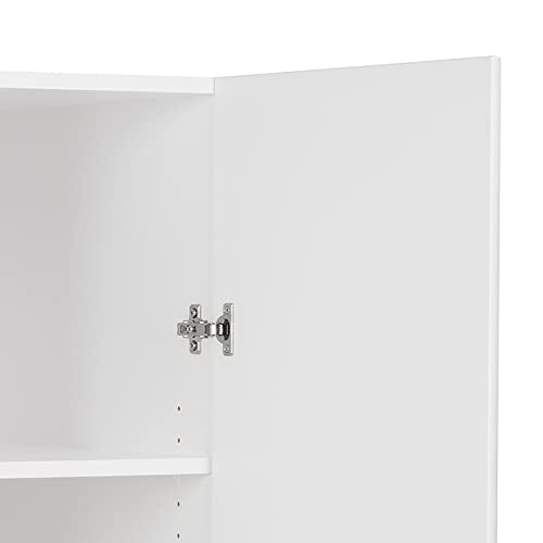 Prepac Elite Functional 4-Piece Garage Cabinets and Storage System Set F, Simplistic Garage Closet Shop Cabinets 16" D x 64" W x 89" H, White, Prepac