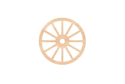 Henrik Unfinished Wood for Crafts - Wooden Wagon Wheel Shape - Farm - Garden - Craft - Various Size, 1/8 Inch Thickness, 4 inch