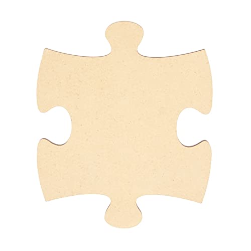 50 Blank Wooden Puzzle Pieces for Crafts, DIY Art Projects, Unfinished Customizable Jigsaw Wood Puzzle to Draw On Bright Creations
