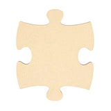 50 Blank Wooden Puzzle Pieces for Crafts, DIY Art Projects, Unfinished Customizable Jigsaw Wood Puzzle to Draw On Bright Creations