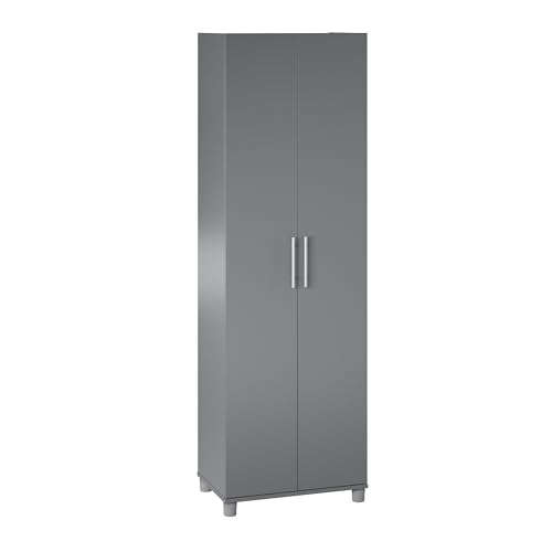 SystemBuild Camberly 24" Utility Storage Cabinet in Graphite Gray - WoodArtSupply