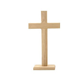 12 Inch 4 Pack Wood Cross Unfinished Wooden Crosses Unpainted Tabletop Cross for Crafts Cregugua