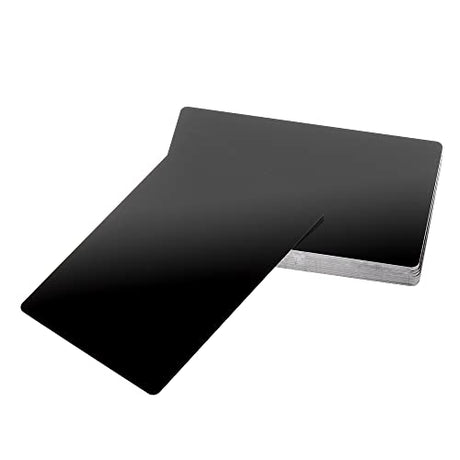 50 Pack Metal Business Cards Blanks Aluminum Sheet 0.2mm Blank Engraving Metal Tags Materials for CNC Engraver Laser Engraving DIY Gift Cards MTGHYARE