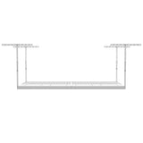 SafeRacks 4x8 Overhead Garage Storage Rack Heavy Duty - White (18"-33") - Holds 600 lb SafeRacks