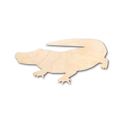 Alligator Wood Craft Unfinished Wooden Cutout Art DIY Wood Sign Inspirational Farmhouse Wall Plaque Rustic Home Decor for Home Front Door Entryway WoodArtSupply
