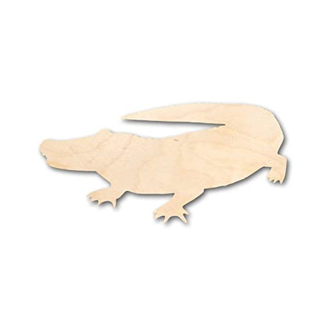 Alligator Wood Craft Unfinished Wooden Cutout Art DIY Wood Sign Inspirational Farmhouse Wall Plaque Rustic Home Decor for Home Front Door Entryway WoodArtSupply
