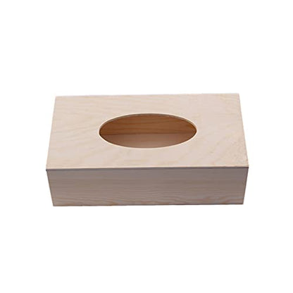 MCDSAJ DIY Unfinished Wood Tissue Box,Rectangular Handmade Tissue Boxes Tabletop Napkin Dispenser9.4Ã—4.7Ã—3 inch for Arts Crafts Home