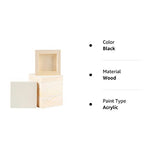 ADXCO 8 Pack Wood Panels 4 x 4 Inch Unfinished Wood Canvas Wooden Panel Boards for Painting, Pouring, Arts Use with Oils, Acrylics ADXCO