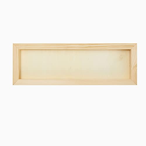 6 Pack Unfinished Wood Canvas Boards for Crafts, Wooden Panels for Painting (4 x 12 in) Bright Creations