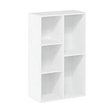 Furinno Luder Bookcase / Book / Storage , 5-Cube, White Furinno
