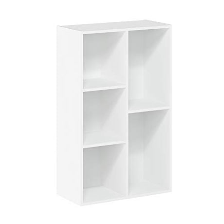 Furinno Luder Bookcase / Book / Storage , 5-Cube, White Furinno
