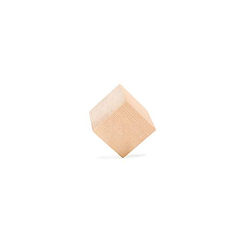 Unfinished Wooden Blocks 7/8 inch, Pack of 50 Small Wood Cubes for Crafts and DIY Home & Baby Decor, by Woodpeckers Woodpeckers