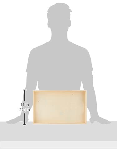 Multicraft Imports WS410 5-Piece Paintable Wooden Trays with Handles, 6-5/8 by 13-Inch to 10-1/8 by 16-1/8-Inch Multicraft Imports