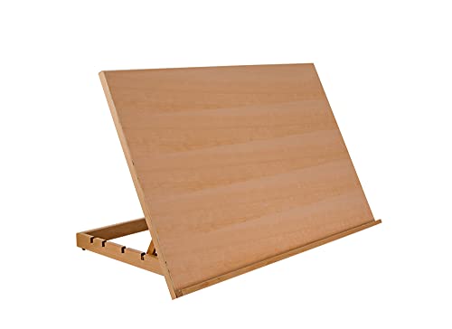 SoHo Urban Artist Extra Large 19.75" x 29.5" Adjustable Portable Drawing Board Stand Easel, 5 Positions, Natural Beechwood Finish Soho Urban Artist