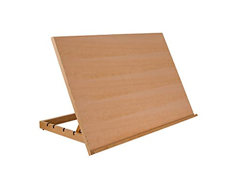 SoHo Urban Artist Extra Large 19.75" x 29.5" Adjustable Portable Drawing Board Stand Easel, 5 Positions, Natural Beechwood Finish Soho Urban Artist