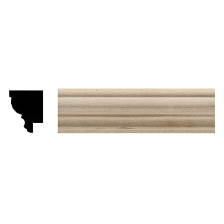 ORNAMENTAL 10039-4WHW Unfinished White Hardwood Picture Frame Trim Moulding ORNAMENTAL
