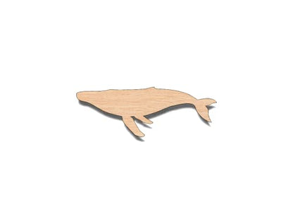 Unfinished Wood for Crafts - Humpback Whale Shape - Large & Small - Pick Size -Unfinished Cutout Shapes Marine Life Beach Ocean Fish Beach Kids -