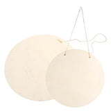 Tofficu 10 Sets DIY Door Hanging Sign Unfinished Wooden Slices Unfinished Wooden Rounds Unfinished Wood Plaque Unfinished Wood Crafts Blanks Tofficu