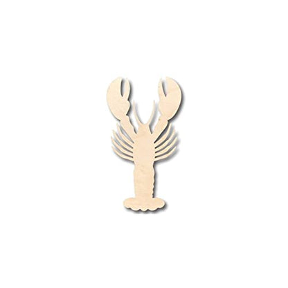 Unfinished Wood Lobster Shape - Ocean - Nursery - Craft - up to 24" DIY 6" / 1/8" - WoodArtSupply