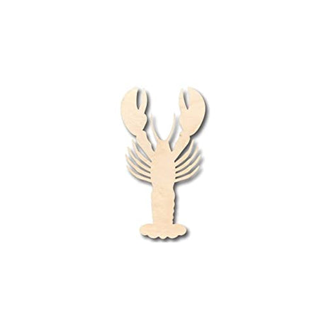 Unfinished Wood Lobster Shape - Ocean - Nursery - Craft - up to 24" DIY 6" / 1/8" 24 Hour Crafts