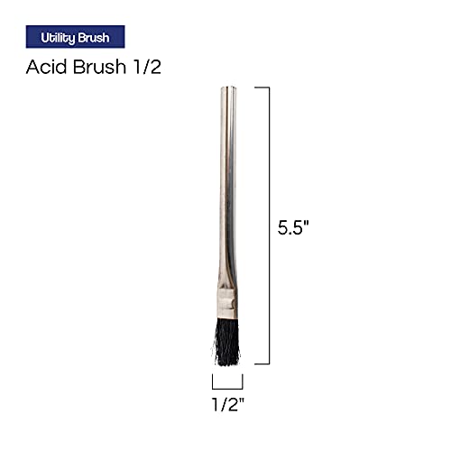 Pro Grade - Acid Brushes - 144 Count 3/8" Boar Hair Acid Flux Brushes - WoodArtSupply