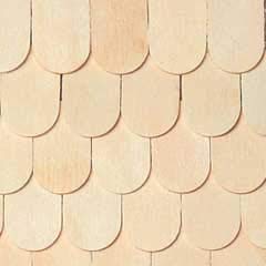 Houseworks, Ltd. Dollhouse Miniature Unfinished Whitewood Fishscale Shingles Houseworks, Ltd.