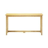 Plank+Beam Solid Wood Writing Desk, Simple Desk for Bedroom, Home Office Study Desk, 55.25 Inch, Natural Plank+Beam