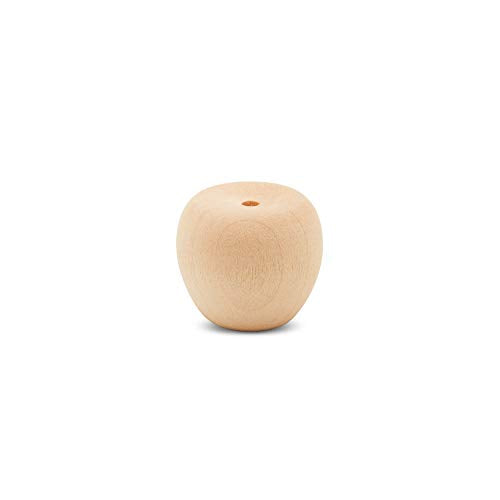 Unfinished Wood Mini Cherry Apple, 3/4 inch, Pack of 50 for Wooden Doll Head and Wood Crafts, by Woodpeckers - WoodArtSupply