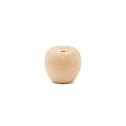 Unfinished Wood Mini Cherry Apple, 3/4 inch, Pack of 50 for Wooden Doll Head and Wood Crafts, by Woodpeckers - WoodArtSupply