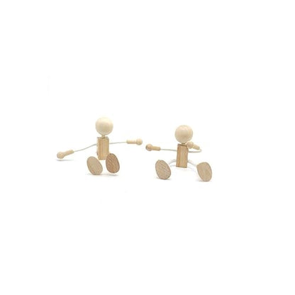 VILLCASE 20 pcs Game Painting Decors Favor Decoration Robot Supplies Shapeable Movable Mini Wood Doll Figurine Japanese Novel Clothespin Figures