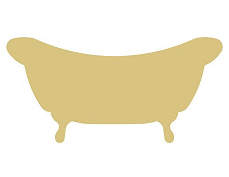 Bathtub Cutout Unfinished Wood Tub Bath Shower Bathroom Water Closet Hygiene MDF Shape Canvas Style 2 Diverse Woodworking