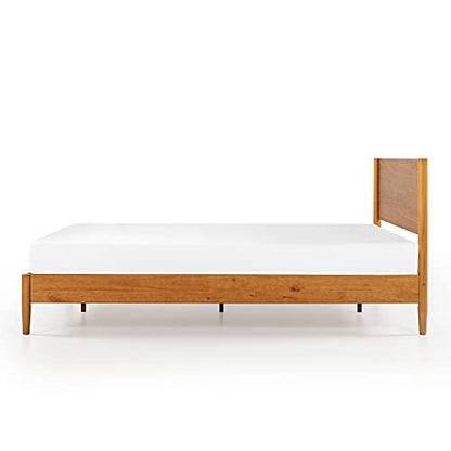 ZINUS Allen Mid Century Solid Wood Platform Bed Frame – No Box Spring Needed, Easy Assembly, Queen Size - WoodArtSupply