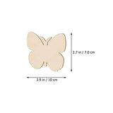 Happyyami 40Pcs Wooden Butterfly Wood Cutouts for Crafts Unfinished Wood Chips Wooden Ornaments to Paint Wooden Embellishment Wood Butterflies Happyyami