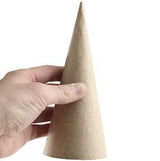 Paper Mache Cones with Open Bottoms - Bulk Pack of 12 Cardboard Cones for Crafting Dolls, Holiday Angels, and Christmas Trees by Factory Direct Craft Factory Direct Craft