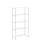 EFINE Chrome 5-Shelf Shelving Unit with Shelf Liners Set of 5, Adjustable, Steel Wire Shelves, 150lbs Loading Capacity Per Shelf, Shelving Units and Catalina Creations