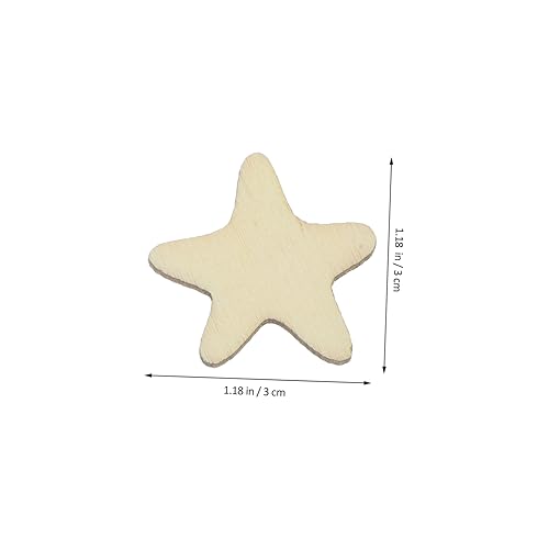 COHEALI 200 Pcs Crafts for Kids Unpainted Wood Disc Nautical Wood Shapes Unfinished Wood Slices Seahorse Cutout Shapes Woodsy Decor Ocean Decor Craft COHEALI