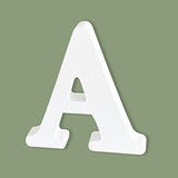 4 Inch Wood Letters, Unfinished Wooden Letters for Crafts, White Marquee Alphabet Letters for Wedding Birthday Party (Letter A) HANWER