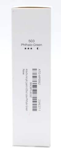 Artecho Professional Acrylic Paint, Phthalo Green (120ml / 4.05oz) Tubes, Art Craft Paints for Canvas, Rock, Stone, Wood, Fabric, Art Supplies for Artecho
