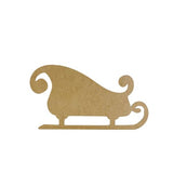 Christmas Sleigh Unfinished Cutout, Wooden Shape, Paintable Wooden Build-A-Cross