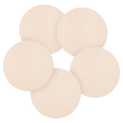 BESPORTBLE 5pcs Wooden Blank Hanging Tag Christmas Wood Sign Wood Sign Blank Unfinished Wood Cutout Blank Wooden BESPORTBLE