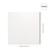 PYD Life 4 Pack Sublimation Hardboard Blanks Sheets White 12" x 12",1/8" Thick(3 mm) Custom Name Plate for Stanley 40 OZ Tumbler,Hardboard Sheets PYD Life