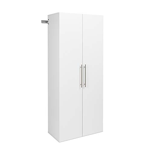 Prepac HangUps Shoe Storage Cabinet, 16"D x 30"W x 72"H, White - WoodArtSupply