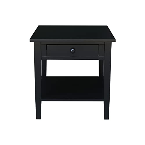 IC International Concepts End Table, Black IC International Concepts